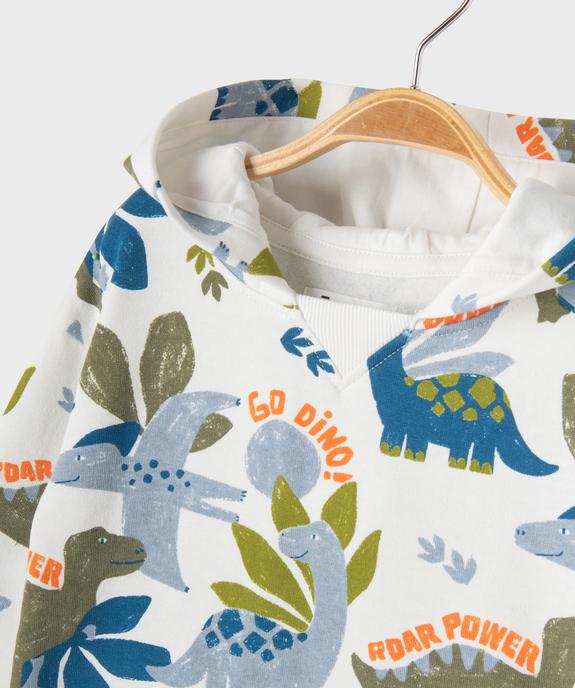 Sweat à capuche à motif dinosaure facile à enfiler bébé garçon vue2 - GEMO 4G BEBE - GEMO