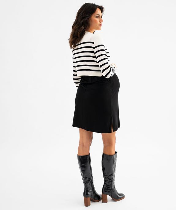 Robe de grossesse et d'allaitement midi avec pull 2-en-1 vue3 - GEMO (MATER) - GEMO