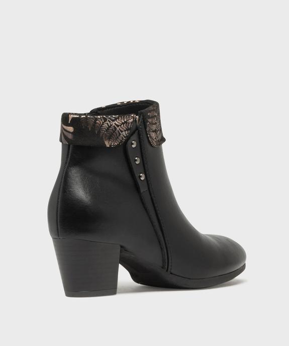 Bottines à talon spéciales confort avec col scintillant femme vue4 - G'FLEX GEMO FOR GOOD - GEMO