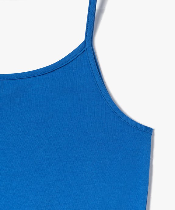 Débardeur en coton extensible à fines bretelles fille vue2 - GEMO 4G FILLE - GEMO