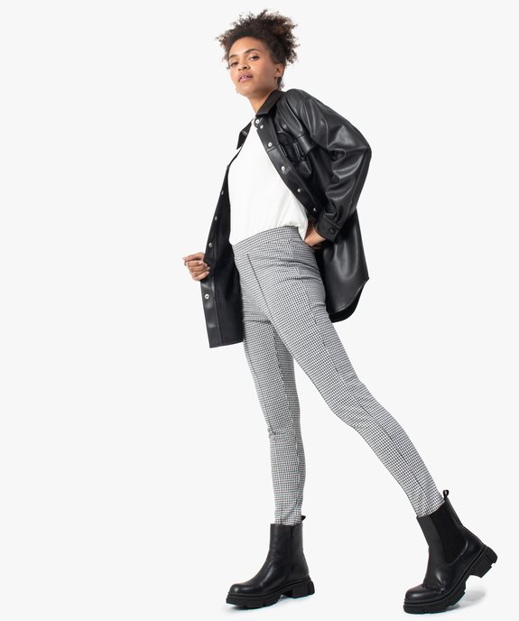 Leggings femme à motif pied de poule vue1 - GEMO(FEMME PAP) - GEMO