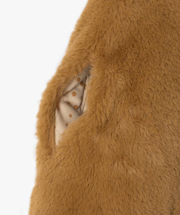 Cape bébé fille en maille peluche vue3 - GEMO(BEBE DEBT) - GEMO