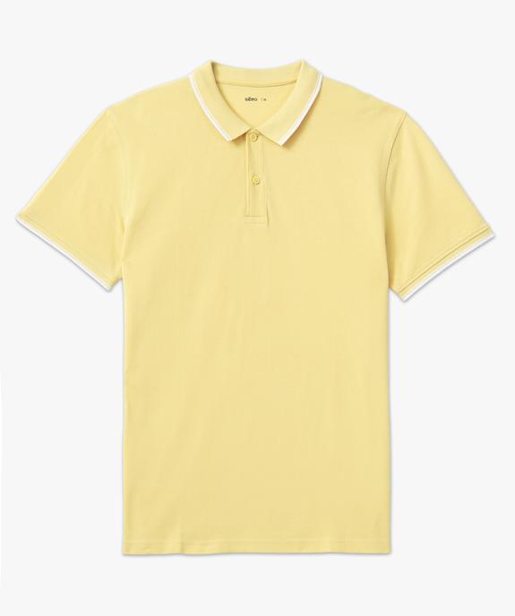 Polo à manches courtes et finitions fantaisie homme vue4 - GEMO 4G HOMME - GEMO