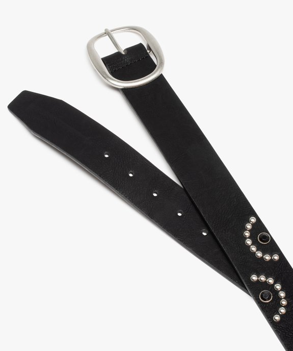 Ceinture femme  à clous argentés et gros strass vue2 - GEMO (ACCESS) - GEMO