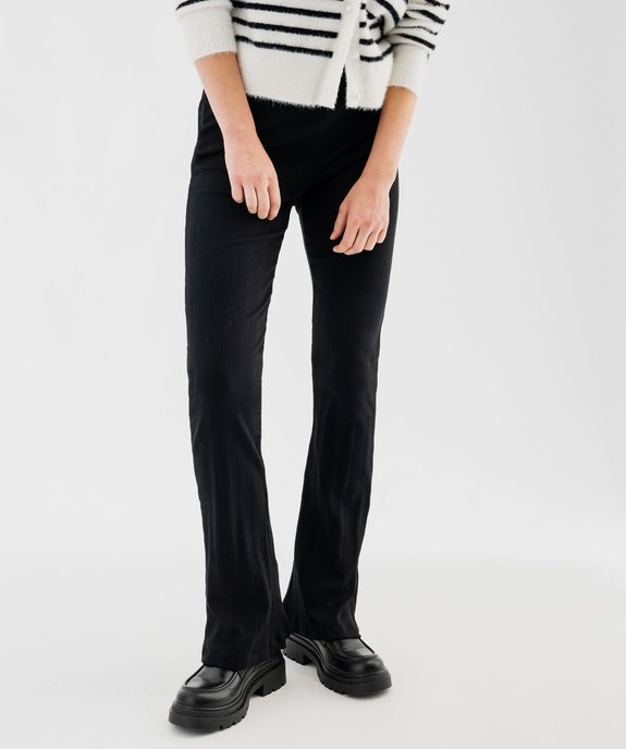 Leggings en maille côtelée coupe flare femme vue2 - GEMO(FEMME PAP) - GEMO
