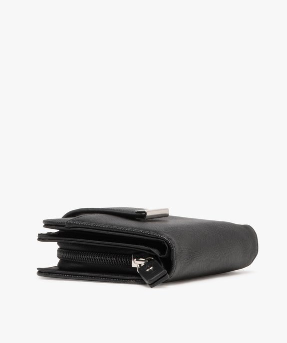 Portefeuille compact fermeture par zip et bouton pression femme vue2 - GEMO (ACCESS) - GEMO
