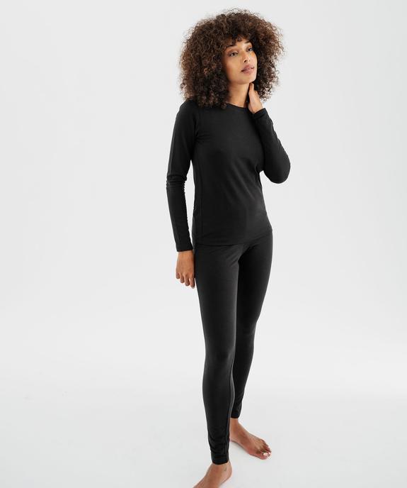 Tee-shirt thermique à manches longues et col rond femme vue5 - GEMO(HOMWR FEM) - GEMO