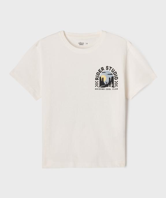 Tee-shirt manches courtes avec motif poitrine garçon vue1 - GEMO 4G GARCON - GEMO