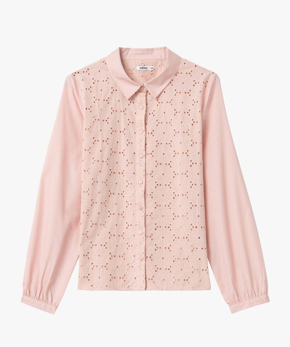 Chemise femme en broderie anglaise ajourée vue4 - GEMO(FEMME PAP) - GEMO