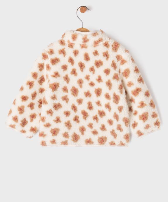 Sweat zippé en sherpa bébé fille vue4 - GEMO(BEBE DEBT) - GEMO