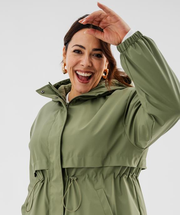 Parka imperméable à capuche avec doublure chaude femme grande taille vue2 - GEMO (G TAILLE) - GEMO