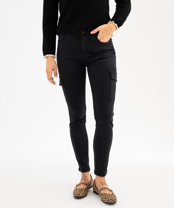 Jean cargo slim en coton stretch femme vue1 - GEMO 4G FEMME - GEMO
