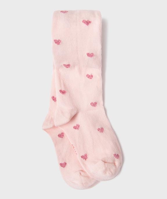 Collant chaud à motifs coeurs fille vue1 - GEMO (ENFANT) - GEMO
