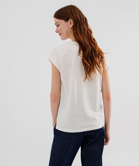 Tee-shirt à manches courtes et col rond femme vue8 - GEMO(FEMME PAP) - GEMO