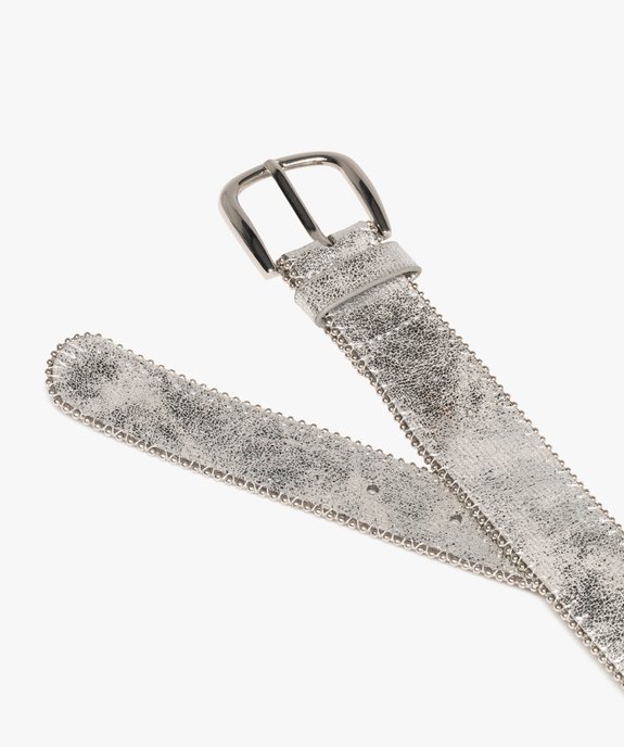 Ceinture large métallisée à perles femme vue2 - GEMO (ACCESS) - GEMO