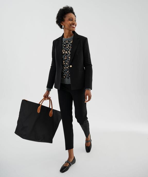 Veste de tailleur avec 1 bouton gravé femme vue4 - GEMO(FEMME PAP) - GEMO