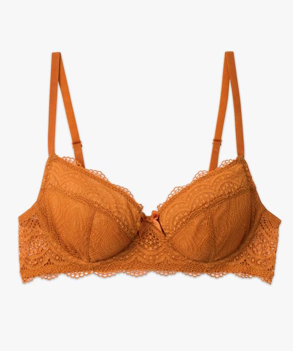 Soutien-gorge à armatures forme corbeille en dentelle vue4 - GEMO(HOMWR FEM) - GEMO