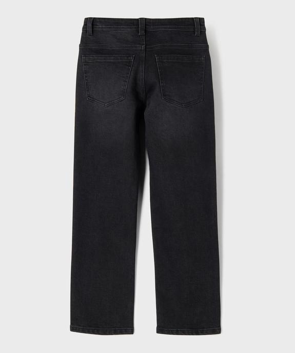 Jean regular en denim de coton stretch délavé garçon vue3 - GEMO (JUNIOR) - GEMO