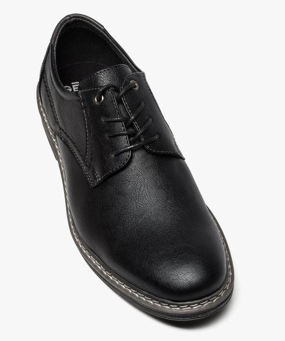Derbies homme avec un œillet métallique et surpiqûres vue5 - GEMO (CASUAL) - GEMO