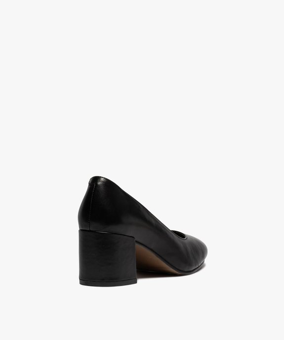 Escarpins femme à talon carré en cuir uni – Pierre Cardin vue4 - PIERRE CARDIN D - GEMO