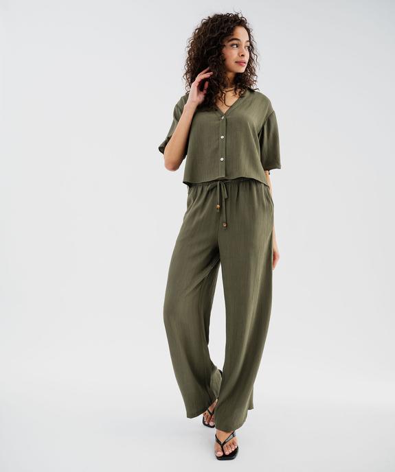 Chemise manches courtes courte coupe ample femme vue4 - GEMO 4G FEMME - GEMO