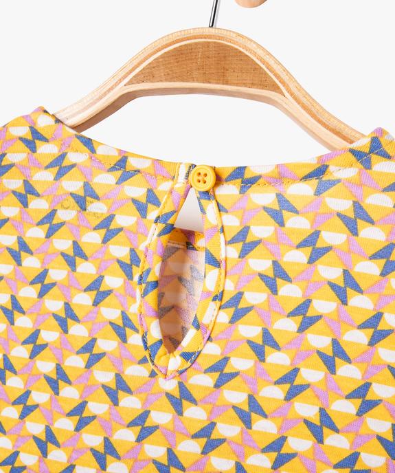 Robe imprimée à manches courtes bébé fille vue2 - GEMO 4G BEBE - GEMO