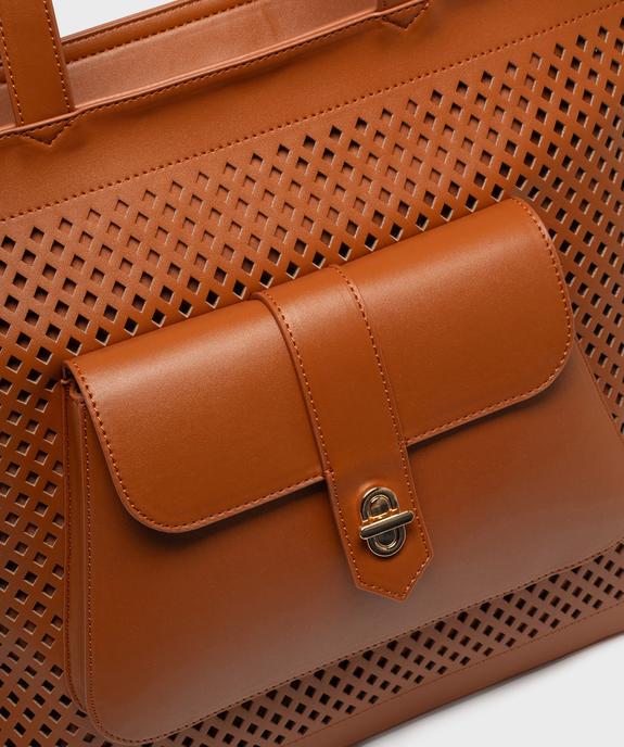 Sac cabas grand format ajouré femme vue3 - GEMO (ACCESS) - GEMO