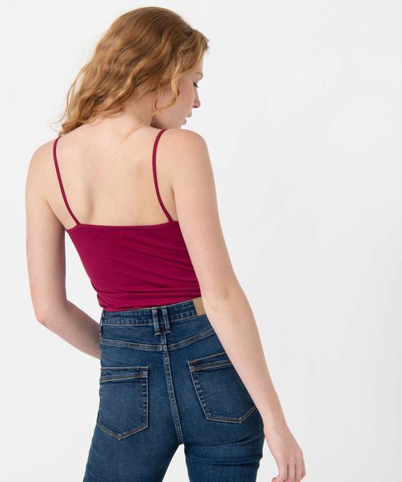 Débardeur uni à fines bretelles femme vue3 - GEMO (MAILLE) - GEMO