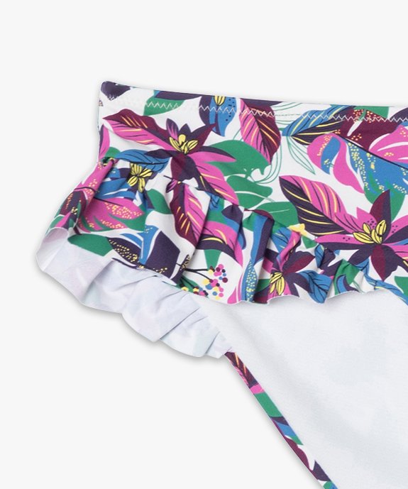 Bas de maillot de bain femme grande taille imprimé avec volants sur les hanches vue4 - GEMO (PLAGE) - GEMO