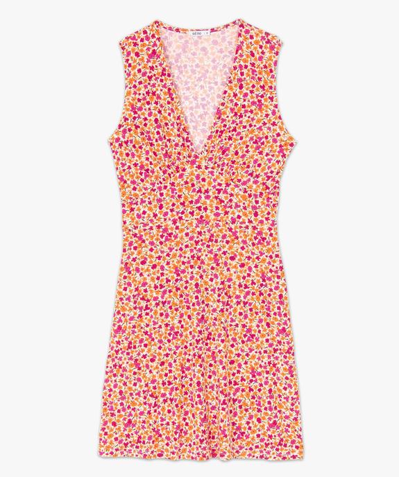 Robe courte sans manches à motifs fleuris femme vue4 - GEMO(FEMME PAP) - GEMO