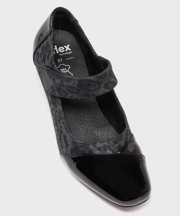 Escarpins confort à bride scratch et talon cubain femme vue5 - G'FLEX - GEMO