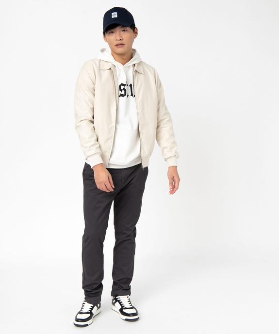 Sweat à capuche avec inscription XXL homme vue5 - GEMO (HOMME) - GEMO