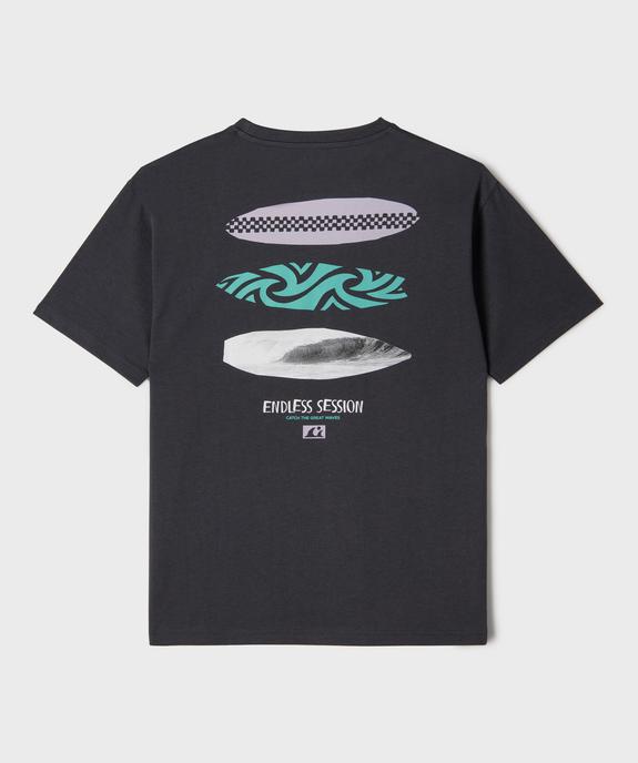 Tee-shirt manches courtes coupe oversize motif surf garçon vue4 - GEMO 4G GARCON - GEMO