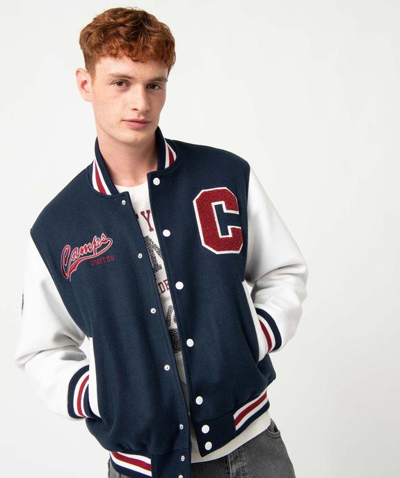 Blouson bomber homme avec manches contrastantes – Camps United vue6 - CAMPS UNITED - GEMO