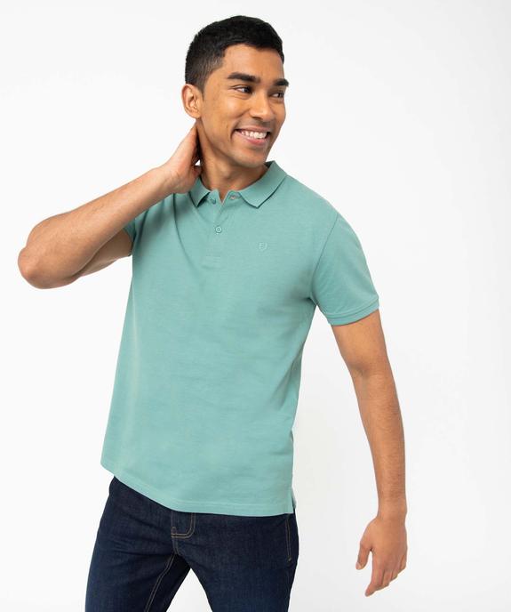 Polo à manches courtes en maille piquée homme vue1 - GEMO 4G HOMME - GEMO