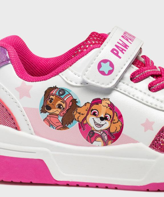 Baskets basses à lacets élastiques et scratch fille - La Pat'Patrouille vue6 - PAT PATROUILLE - GEMO