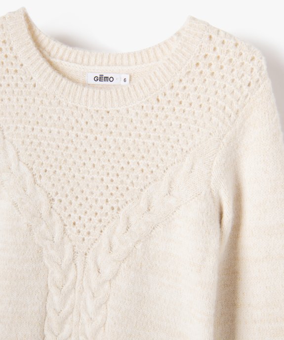 Robe pull en maille pailletée fille vue3 - GEMO (ENFANT) - GEMO