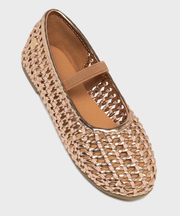 Ballerines métallisées à tressage ajouré fille - LuluCastagnette vue5 - LULUCASTAGNETTE - GEMO