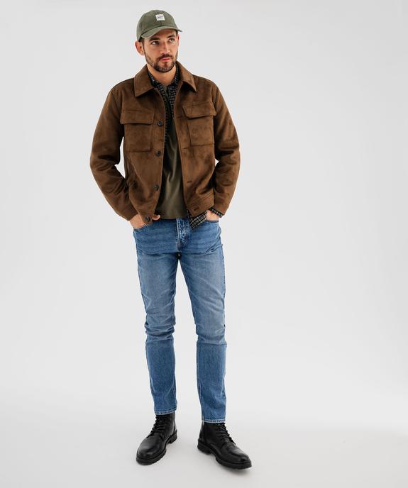 Tee-shirt manches courtes col rond en coton imprimé homme vue5 - GEMO 4G HOMME - GEMO