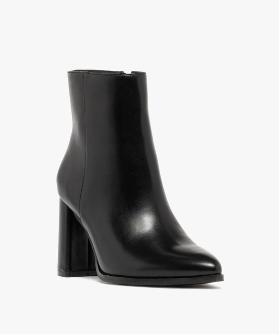 Boots femme à talon et bout pointu avec zip  vue2 - FOLLOW ME G4G - GEMO