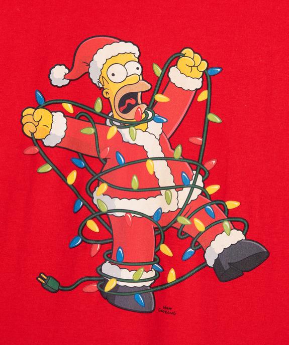 Tee-shirt à manches courtes spécial Noël garçon - The Simpsons vue3 - SIMPSONS - GEMO
