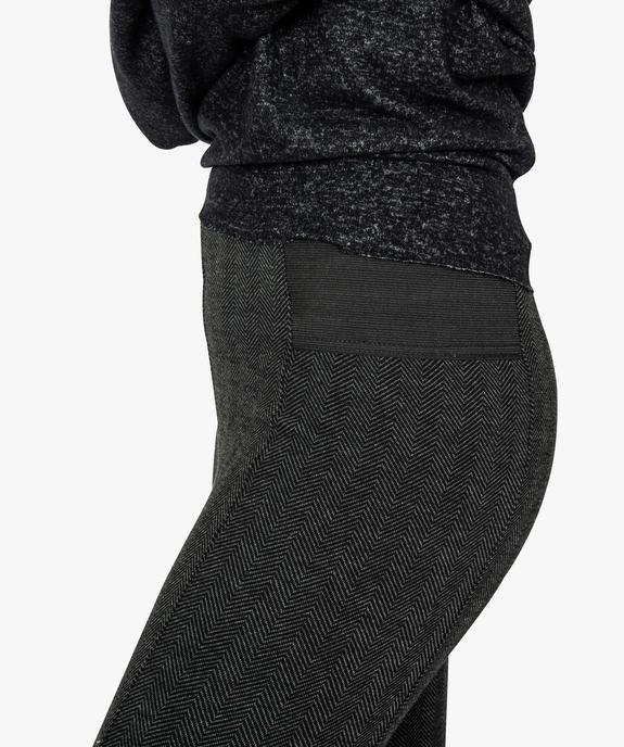 Pantalon moulant avec large ceinture élastique vue2 - GEMO(FEMME PAP) - GEMO