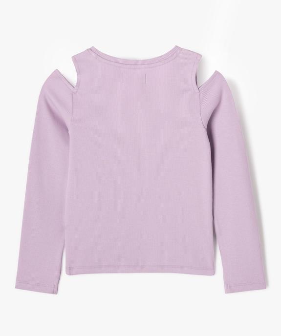 Tee-shirt à manches longues épaules dénudées fille vue4 - GEMO 4G FILLE - GEMO