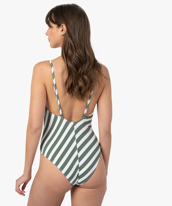 Maillot de bain femme une pièce à rayures vue3 - GEMO (PLAGE) - GEMO