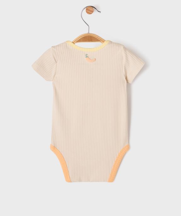 Body manches courtes en maille côtelée bébé - Gémo X Maëva vue5 - GEMO(BB COUCHE) - GEMO