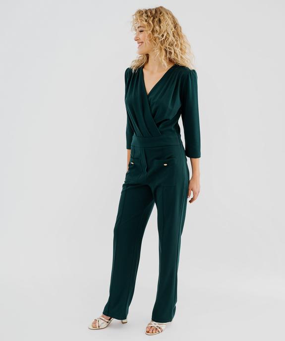 Combinaison pantalon avec décolleté drapé femme vue1 - GEMO(FEMME PAP) - GEMO