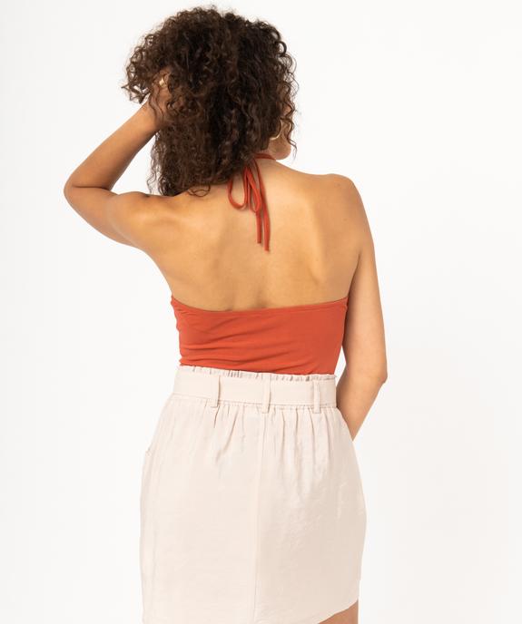 Débardeur à nouer autour du cou femme vue3 - GEMO(FEMME PAP) - GEMO