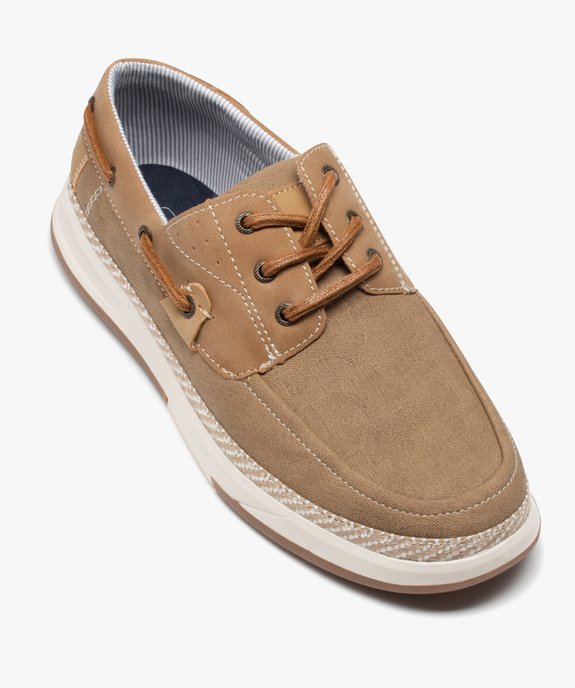 Chaussures bateau homme dessus en denim vue5 - GEMO (CASUAL) - GEMO