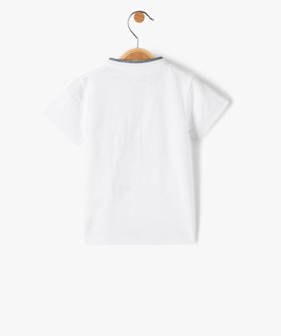 Polo bébé garçon à col mao vue3 - GEMO(BEBE DEBT) - GEMO