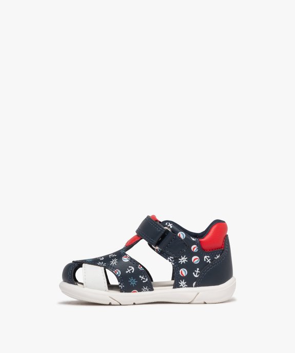 Chaussures imprimées respirantes à scratch bébé garçon  - Geox vue3 - GEOX - GEMO